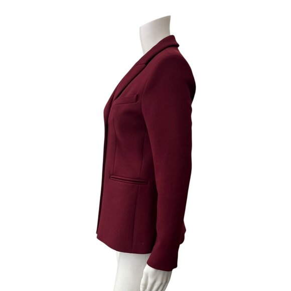 $690 Sandro Burgundy Red Double Breasted Blazer Jacket size FR 38/6 - Picture 7 of 10